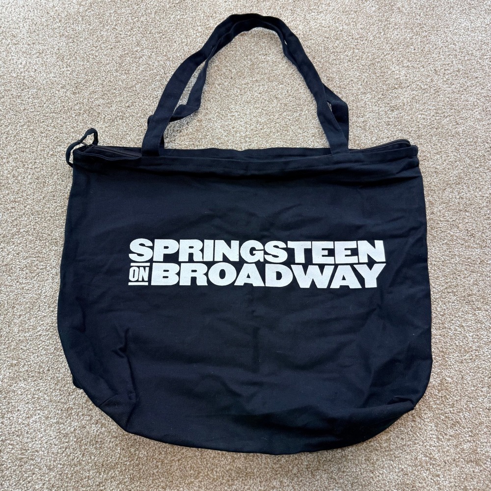 Bruce Springsteen on Broadway Black Canvas Tote Bag Official Concert Merch Boss